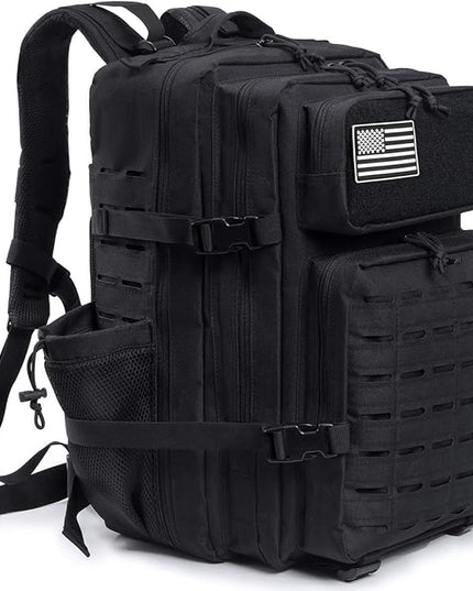 QT&QY 25L/45L Military Tactical Backpack For Men Molle Daypack 3 Day Bug Out Bag Hiking Rucksack With Bottle Holder