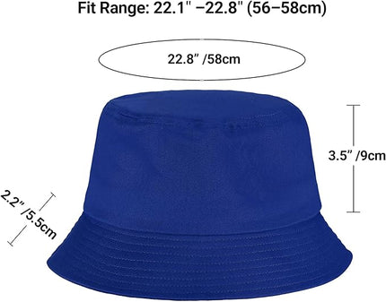 Umeepar Unisex Cotton Packable Bucket Hat Sun Hat Plain Colors for Men Women