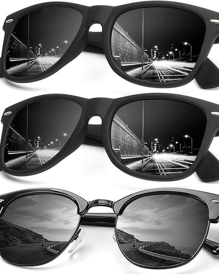 KALIYADI Sunglasses Men Polarized Sunglasses for Men Women Unisex Semi-Rimless Frame Retro Driving Sun Glasses UV Blocking
