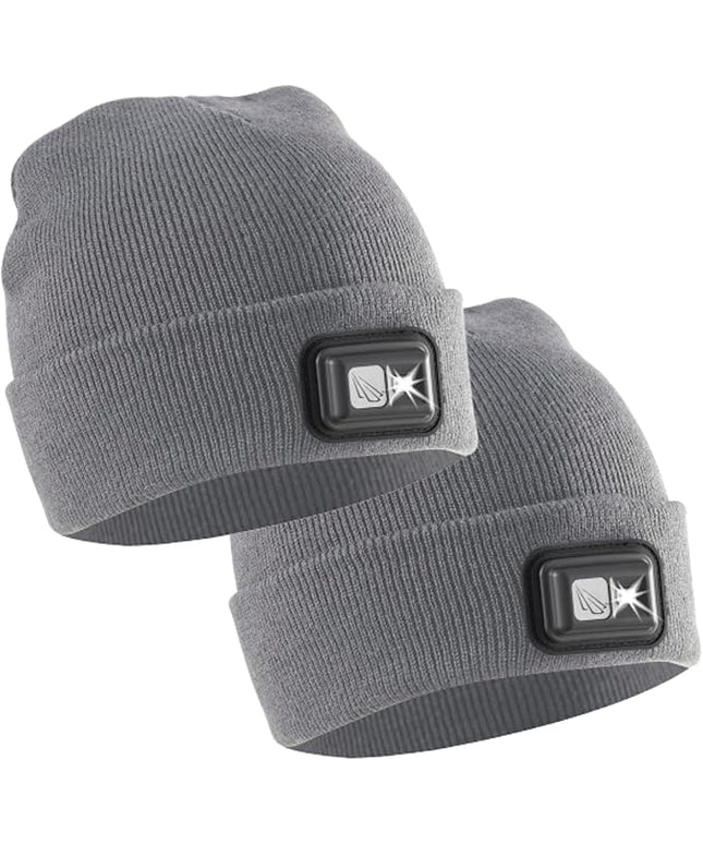 POWERCAP LED Hat Light 150 Lumens Rechargeable Fleece Beanie with Bright Built-in Headlamp Waterproof LED Warm One Size Cap