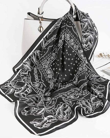 Dailyacc Hair Bandanas Scarf For Women Lightweight Fashion Neck Silk Satin Head Scarves For Sleeping Handbags Scarf