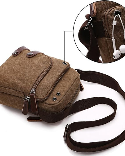 Collsants Mini Crossbody Bags for Women and Men - Small Purses and Handbags - Travel Bag - Canvas Shoulder Purse