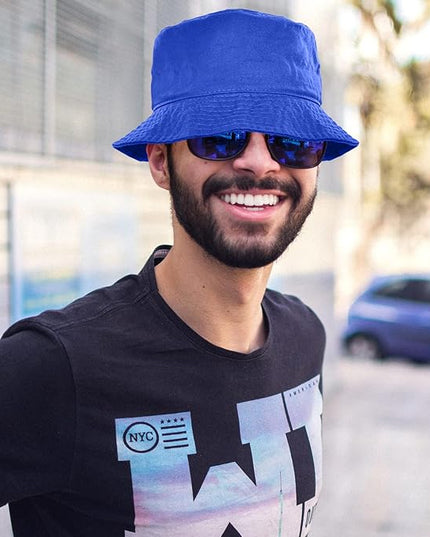 Falari Men Women Unisex Cotton Bucket Hat 100% Cotton Packable for Travel Fishing Hunting Summer Camp