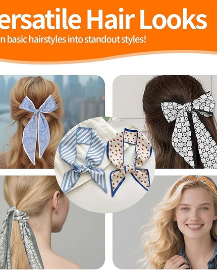 24PCS Fashion Scarves for Women Multifunctional Neck Scarves Purse Scarf Headbands for Bags Hair Accessories