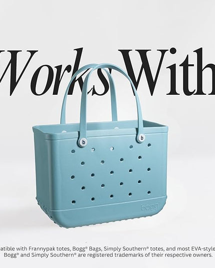 Tote Tunes Waterproof Mini Bluetooth Speaker Compatible with Bogg-Style Tote Bags – Wireless Portable Sound with Secure Rivet Attachment (Crystal Rhinestone)