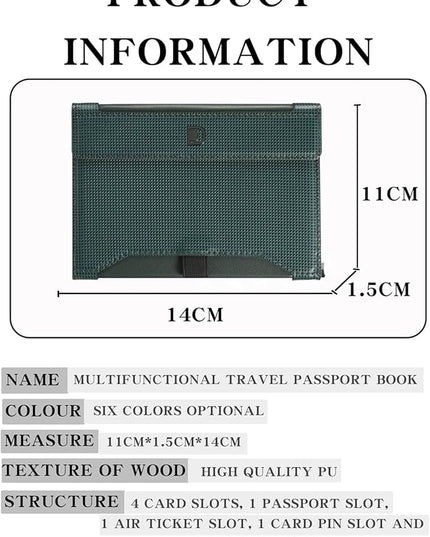 Passport Holder for Travel Essentials, RFID Blocking PU Leather Passport Wallet Cover Card holder Case Passport Book Holders for Women and Men, Dark Green