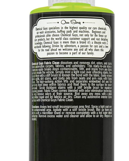 Chemical Guys CWS21916 Foaming Citrus Fabric Clean Carpet & Upholstery Cleaner, Ready to Use, Sprayable (for Carpets, Seats & Floor Mats), Safe for Cars, Home, Office, & More, 16 fl oz, Citrus Scent