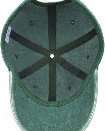 XXL Oversize Washed Denim Baseball Cap,Low Profile Jean Sports Cap for Big Heads 23.5"-25.5",Large Pigment Dyed Dad Hat