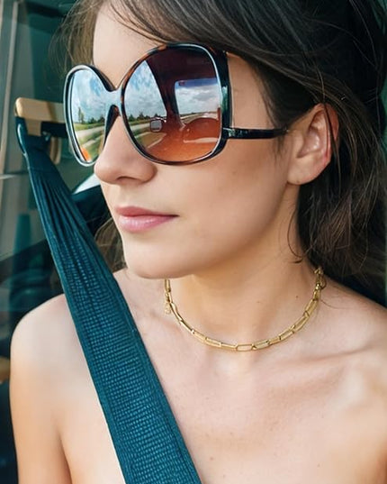 The Fresh Women's Oversized Square Jackie O Cat Eye Hybrid Butterfly Fashion Sunglasses - Exquisite Packaging