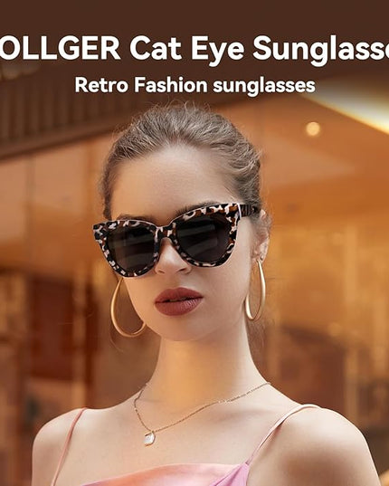 Dollger Retro Cat Eye Sunglasses Women Men Vintage Square Tortoise Shell Fashion Cateye Sunglasses