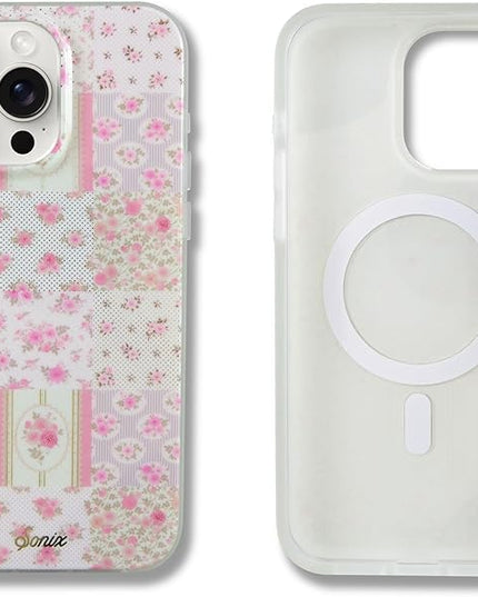 Sonix Protective Phone Case for iPhone 15 Pro Max | Compatible with Magsafe | 10ft Drop Tested | Patchwork Cottage