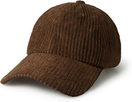 CHOK.LIDS Everyday Corduroy Baseball Cap for Men and Women Dad Hat Unisex Adjustable Lightweight Polo Style Curved Brim