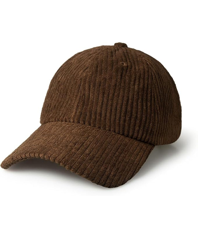 CHOK.LIDS Everyday Corduroy Baseball Cap for Men and Women Dad Hat Unisex Adjustable Lightweight Polo Style Curved Brim