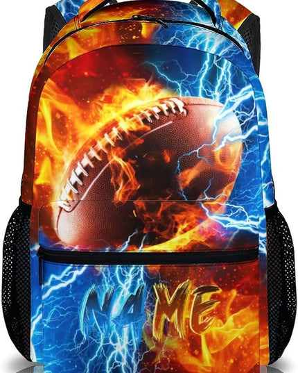 Backpack for Kids Boy Custom Football Bookbag for School Elementary Middle Primary, Personalized Student School Supplies