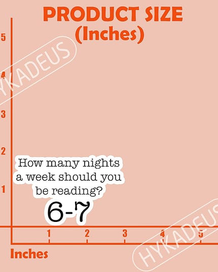 (3Pcs) How Many Nights a Week Should You Be Reading 6–7 Stickers Funny Reading Humor Teacher Classroom Meme Vinyl Decals for Laptop, Water Bottle, Planner, 3" x 1.8"