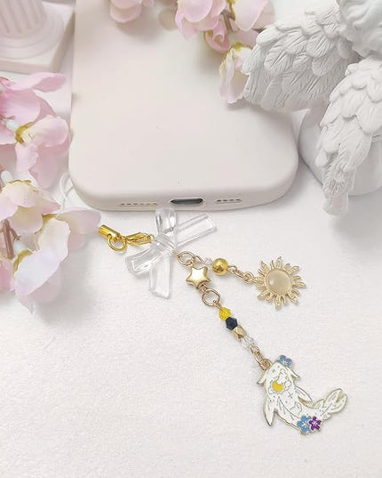 1-4PCS Cute Phone Charms Aesthetic Y2K Cell Phone Charms Strap Pink Strawberry Butterfly Star PhoneCharm Y2K Accessories for Bag Keychain Airpods Camera Pendants Decor