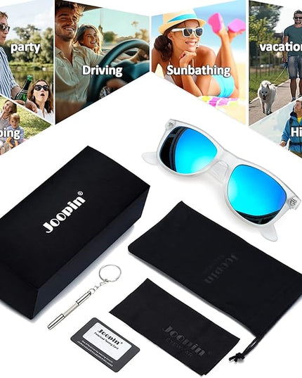Joopin Square Sunglasses Polarized UV Protection Trendy Designer Sun Glasses Men Women