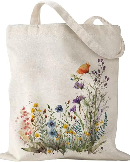 Canvas Tote Bag with Zipper Handles for Women Bridesmaid Birthday Wedding Mother Ladies Shopping Gift Bags