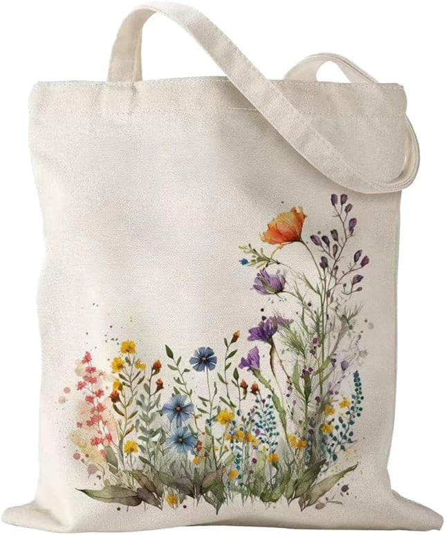 Canvas Tote Bag with Zipper Handles for Women Bridesmaid Birthday Wedding Mother Ladies Shopping Gift Bags
