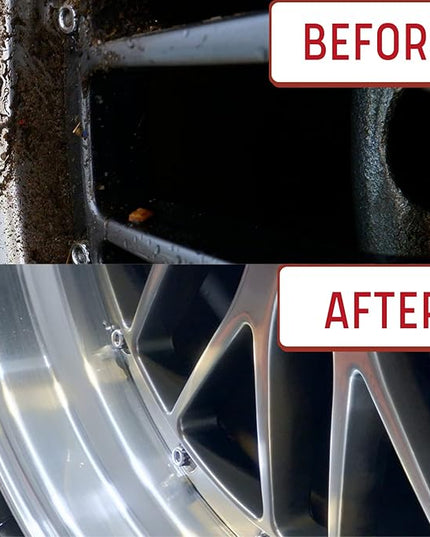 Professional 4 Pack Long Handle Wheel Brush Kit for Cleaning Wheel and Tire- 2X Soft Wheel Cleaning Brush, Detailing Brush and Stiff Tire Brush, Bendable& Durable Wheel Rim Cleaner Brush Set