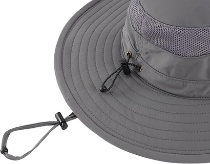 Connectyle Sun Hat for Men Women Breathable UPF 50+ Safari Hat for Fishing Hiking Gardening Adjustable Wide Brim Bucket Hats