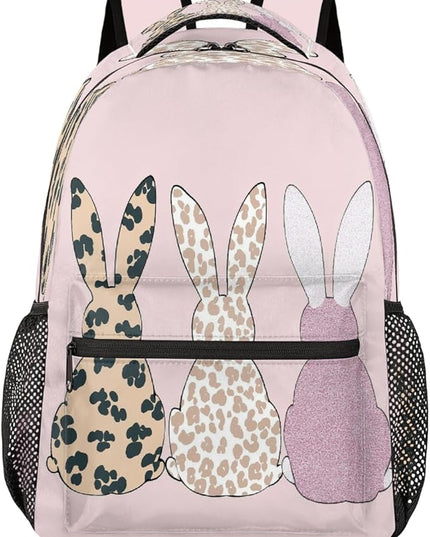Large Backpack with 15.6 Inch Laptop Compartment, Rabbit Bunnies Print Adult Backpack for Work, Travel & School College Boys Girls