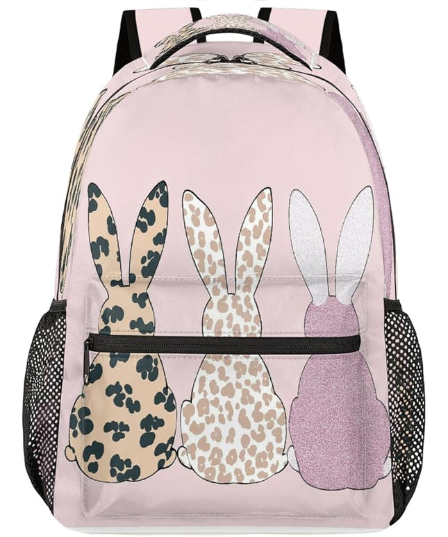 Large Backpack with 15.6 Inch Laptop Compartment, Rabbit Bunnies Print Adult Backpack for Work, Travel & School College Boys Girls