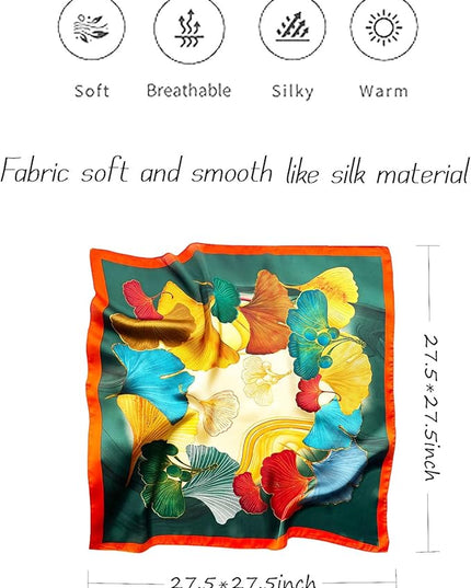 Satin Bandanas Head Scarf For Women Hair Scarves Accessories Lightweight Fashion Wrap Neck Silk Sleeping Headscarf