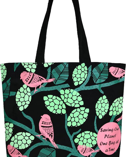 Ecoright Aesthetic Canvas Tote Bag for Women Large Zipper Tote Bags with Pocket, Womens Tote Bag for Yoga, Work, Beach