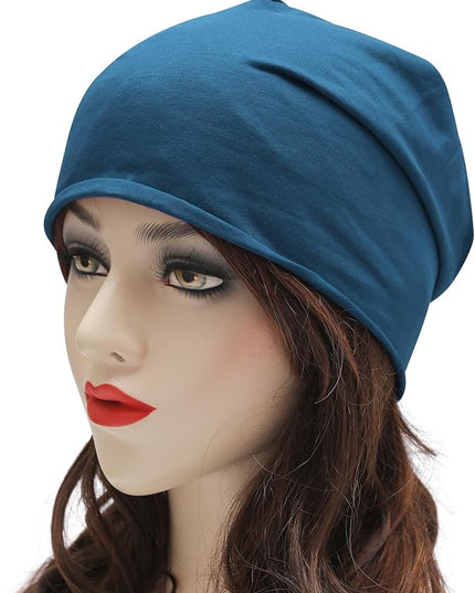 ZLYC Cotton Thin Slouchy Beanie Hat for Men Women Fashion Soft Stretch Knit Skull Cap