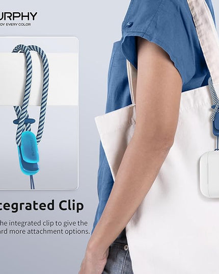 SURPHY 2 Pack Phone Lanyard for Cellphone Case, Phone Wrist Strap for Case, Cellphone Strap with 2-Color Braided, Charm Wrist Lanyard for Women and Men, Blue Jay & Gray
