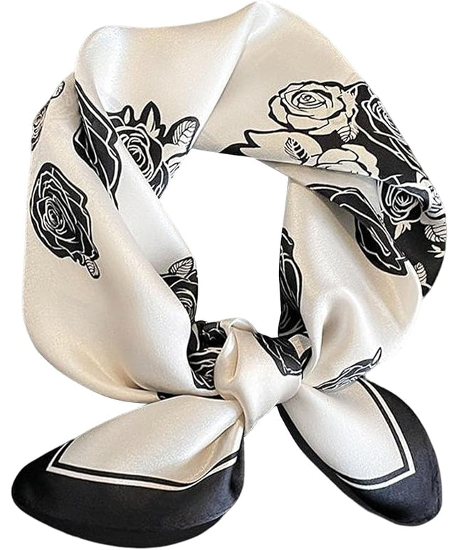 100% Mulberry Silk Scarf for Women Hair Lightweight Square Neckerchief Wrap For Head Scarves 21"