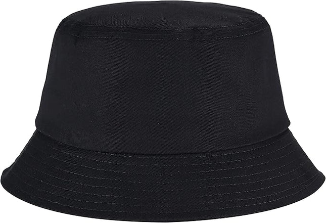 Umeepar Unisex Cotton Packable Bucket Hat Sun Hat Plain Colors for Men Women