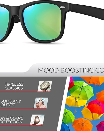 Retro Rewind Polarized Sunglasses for Men and Women - UV Protection Classic Sun Glasses
