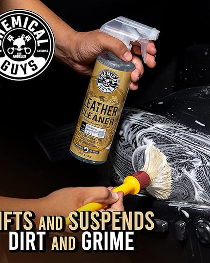 Chemical Guys SPI1091601 Leather Cleaner and Conditioner Leather & Interior Care Bundle + SPI22016 Total Interior Cleaner & Protectant, Safe for Cars, Home, Office, & More (16 fl oz) 3 Items