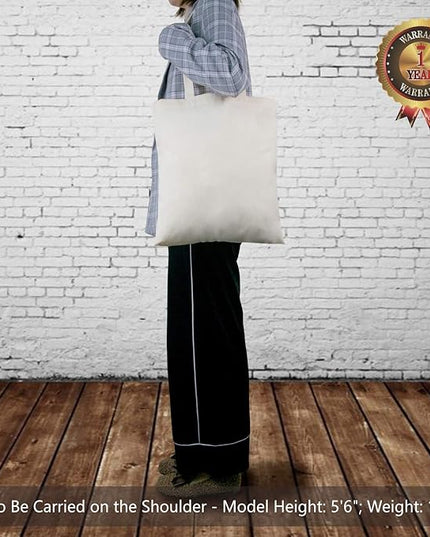TOPDesign 24-Pack Economical 16"x15" Cotton Tote Bags, Lightweight Medium Reusable Grocery Shopping Cloth Bags, Suitable for DIY, Advertising, Promotion, Gift, Activity