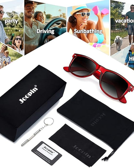 Joopin Square Sunglasses Polarized UV Protection Trendy Designer Sun Glasses Men Women