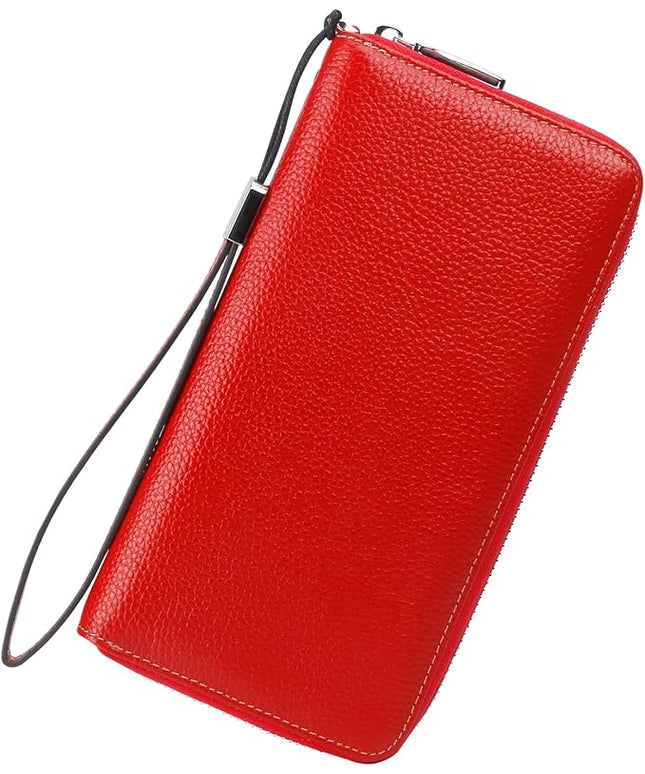 Lavemi Small Compact Women Wallet RFID Blocking Genuine Leather Bifold Purse with ID Windows