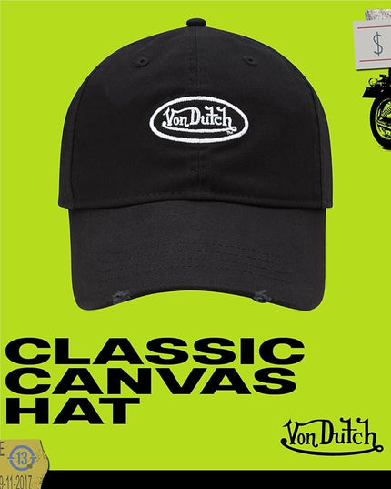 Von Dutch Men & Womens Baseball Caps - Breathable Adjustable Snapback Soft Cotton Canvas Curved Brim Vintage Hat