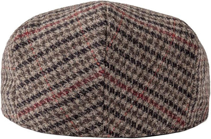FEINION Men's Wool Tweed Newsboy Ivy Cap Gatsby Golf Flat Hat