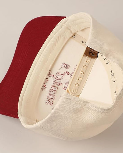 MIRMARU Two-Tone Vintage Canvas Trucker Hats for Men & Women, Adjustable Size Baseball Caps with Trendy Embroidered Design