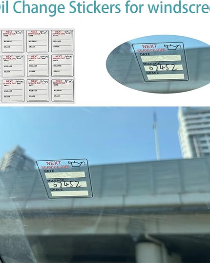 Oil Change Stickers，150pcs 2x2 inch Oil Change Stickers for windscreen - Easy to use and Remove