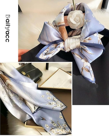 Dailyacc Hair Bandanas Scarf For Women Lightweight Fashion Neck Silk Satin Head Scarves For Sleeping Handbags Scarf