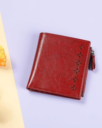 Lavemi Ultra Thin Small Compact Leather Womens Girls Wallets RFID Blocking Credit Card Holder for Women