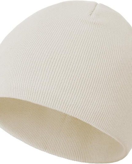 choshion 100% Cotton Beanie Hat, Cuffless Beanies Warm Knit Winter Skull Cap, Unisex Soft Fisherman Hats for Women Men