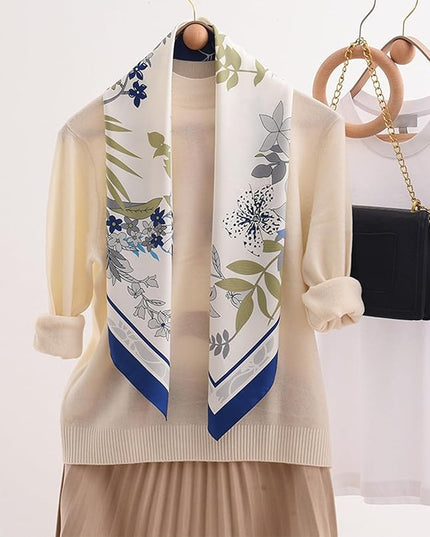 Headscarf Large Square Scarf 35" Fashion Scarves Silk Feeling Hair Wrapping Scarfs Hairscarf BA16
