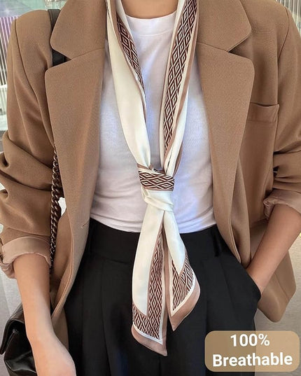 Dailyacc Hair Scarf for Women Fashion Silky Satin Headscarf Wrap Breathable Lightweight Neck Scarves For Handbag