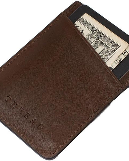 Thread Wallets Ultra Slim Minimalist Card Holder Wallet (Chocolate)