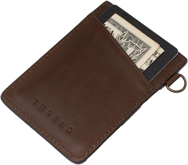 Thread Wallets Ultra Slim Minimalist Card Holder Wallet (Chocolate)