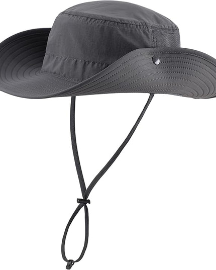 Connectyle Men's Sun Hat UPF 50+ Wide Brim Bucket Hats for Fishing Hiking Gardening Adjustable Boonie Hat Outdoor Safari Hats